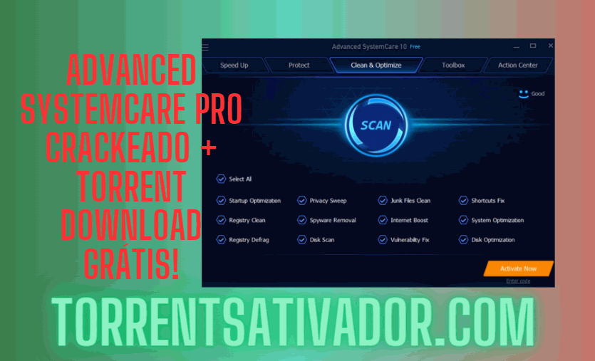 Advanced SystemCare Pro Crackeado + Torrent Download grátis!