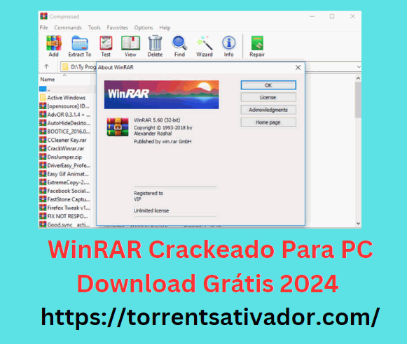 WinRAR Crackeado Para PC Download Grátis
